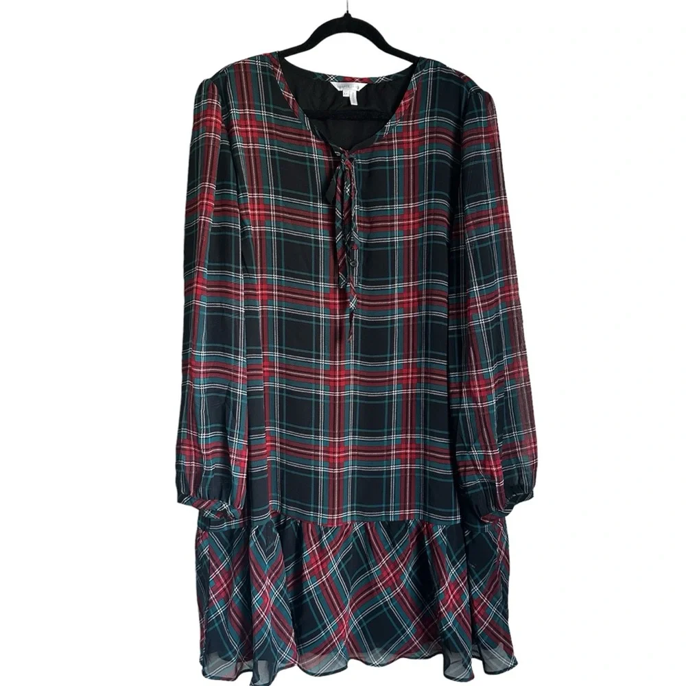 Draper James Women's Plus Size Rosanne Shift Dress in Georgia Plaid‎ Sz XXL - Picture 9 of 9